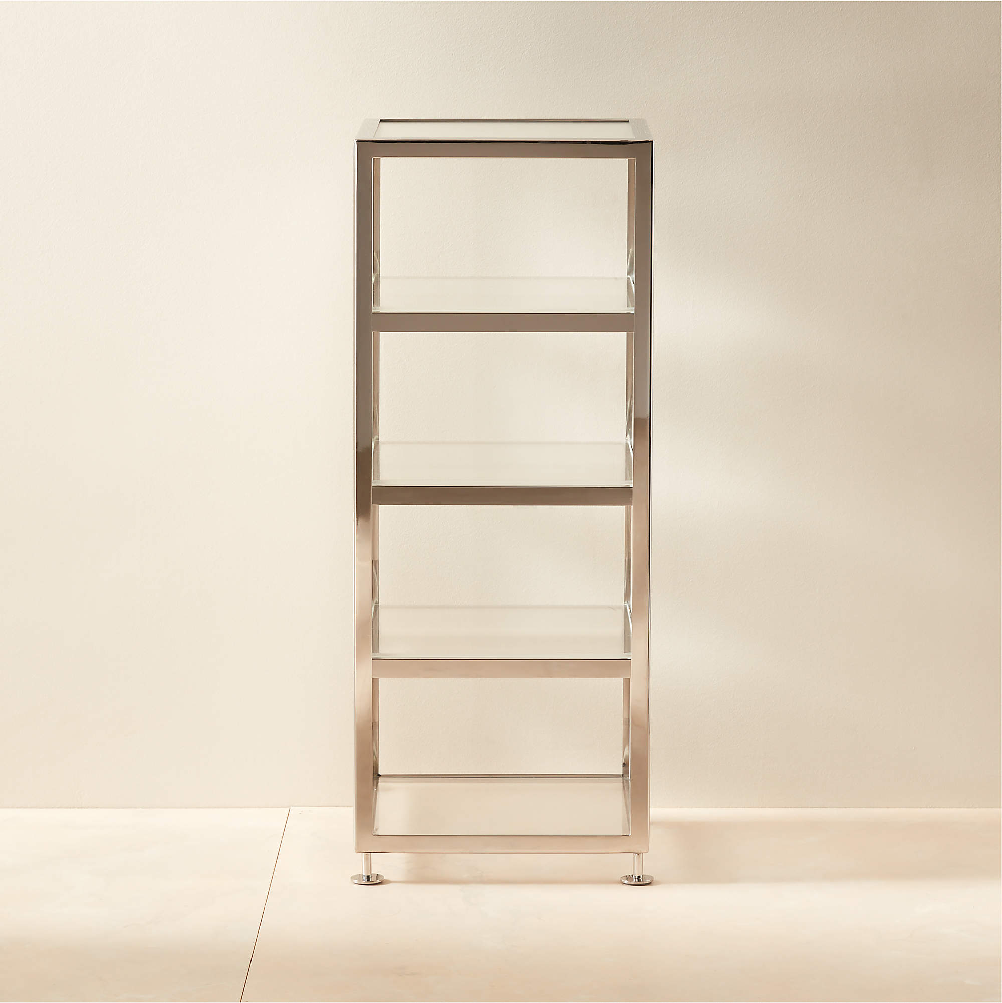 Athena Polished Stainless Steel Storage Tower CB2 Canada