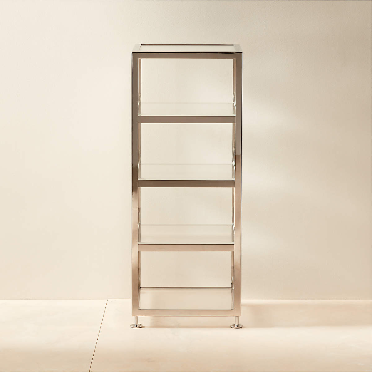 Athena Polished Stainless Steel Storage Tower | CB2