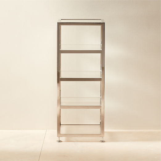 Athena Polished Stainless Steel Storage Tower