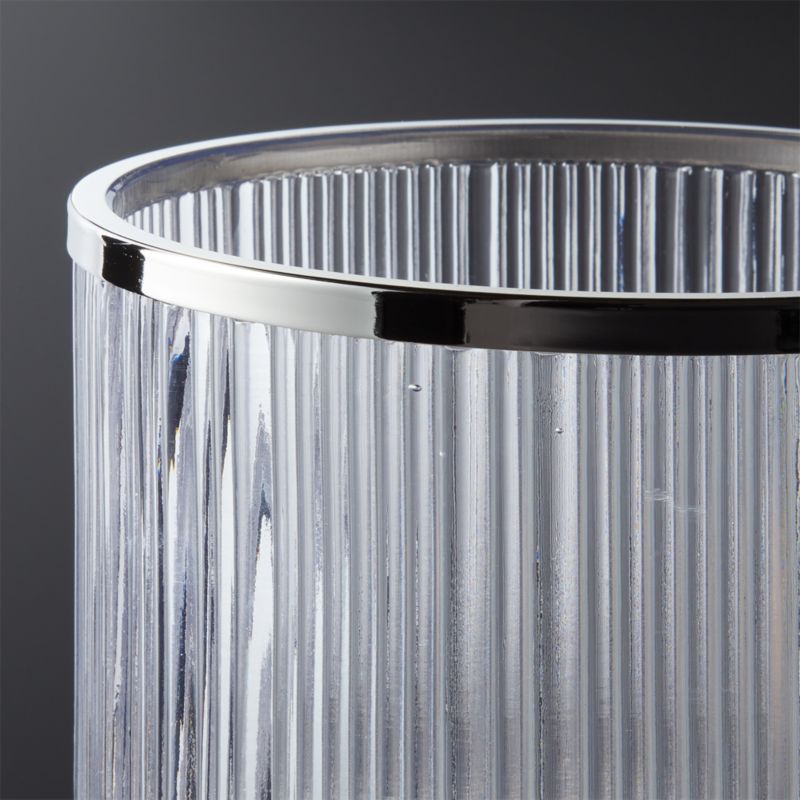 Athena Ribbed Glass Round Wastebasket - image 2 of 3