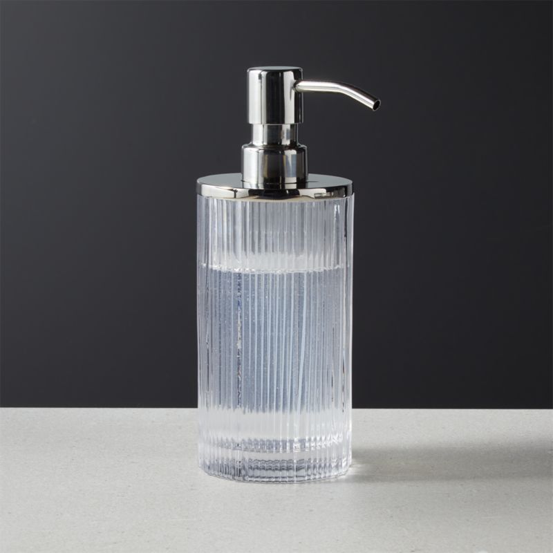 Athena Ribbed Glass Soap Pump - image 2 of 4