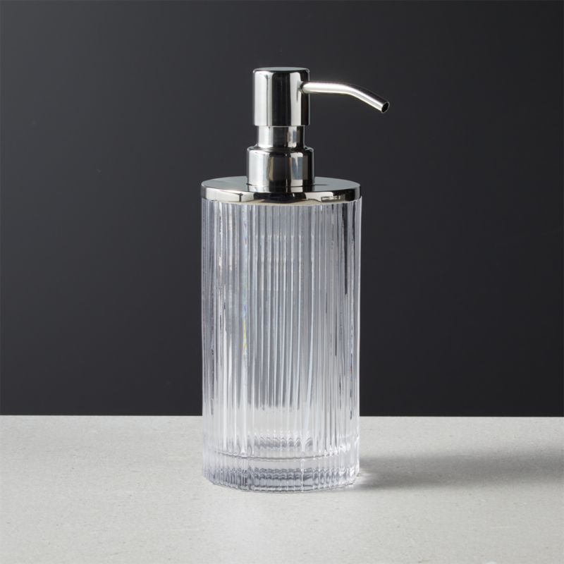 View Athena Ribbed Glass Soap Pump details