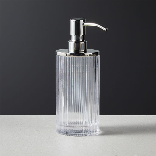 Athena Ribbed Glass Soap Pump