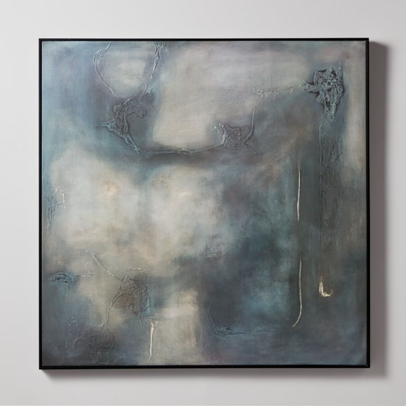 'Atland' Framed Abstract Acrylic Painting on Canvas by Garrett Low 49''x49'' | CB2