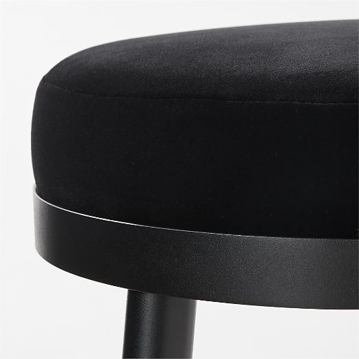 Atlas Black Velvet Counter Stool Set of 2