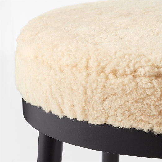 Atlas Shearling White Counter Stool