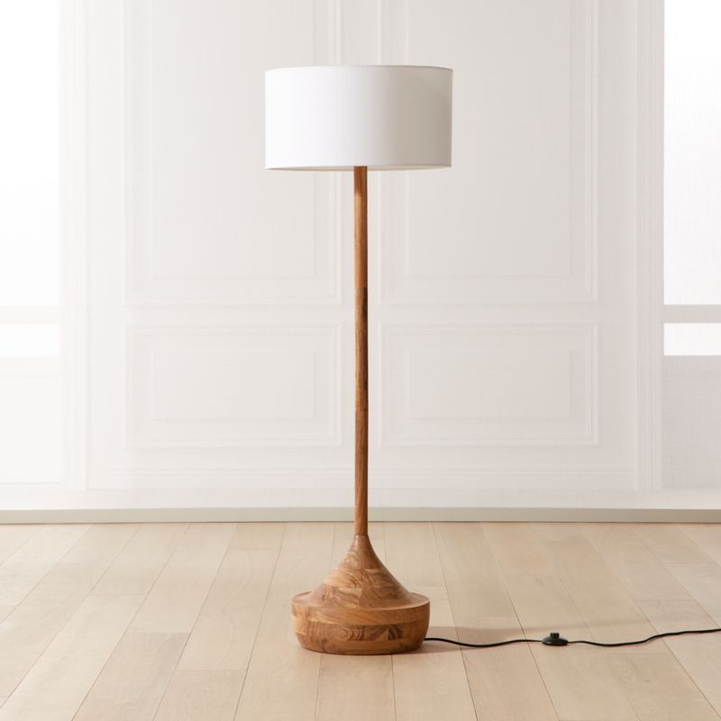 wooden floor lamp