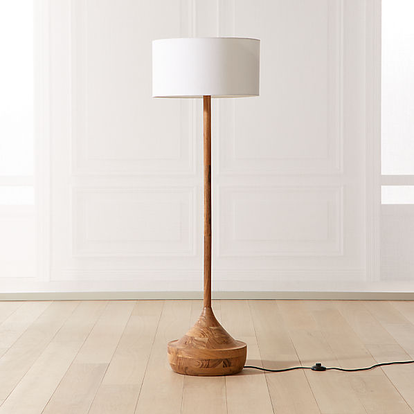 wood floor lamp