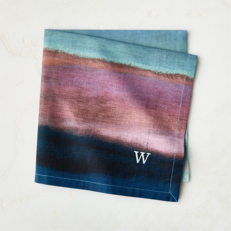 Attica Blue Cotton and Linen Napkin - image 4 of 6