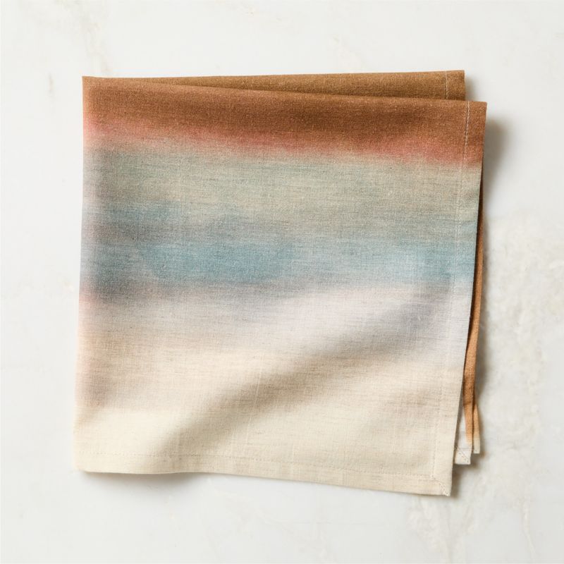 Attica Sienna Brown Cotton and Linen Napkin - image 0 of 4