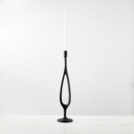 Atura Black Taper Candle Holder Large