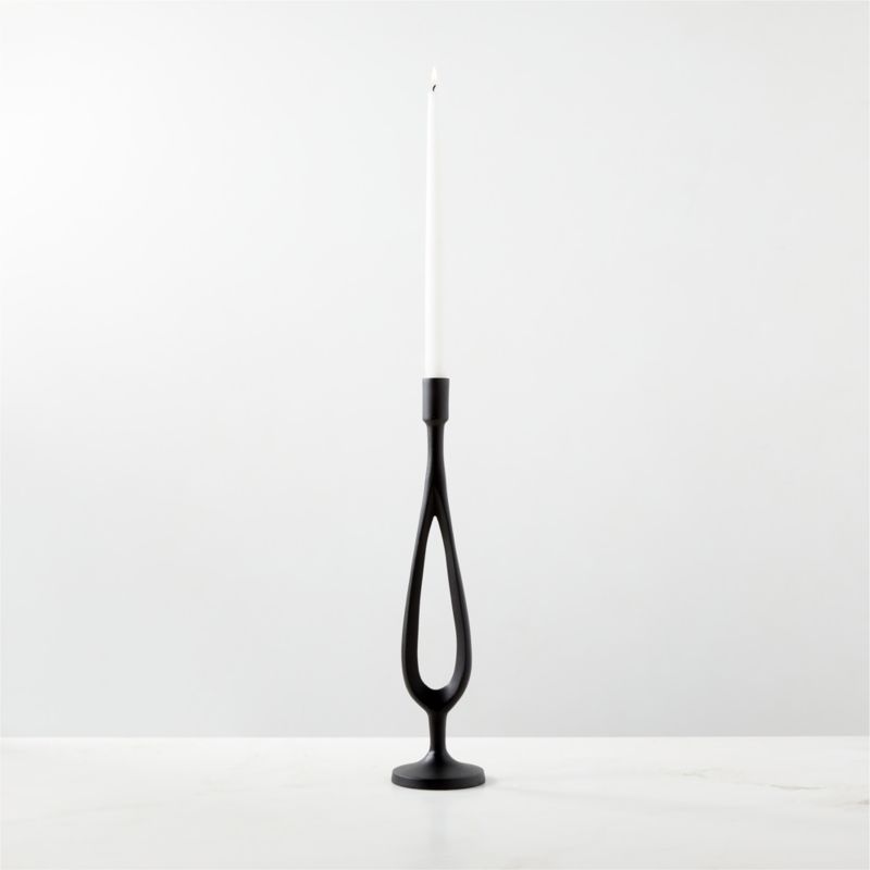 View Atura Black Taper Candle Holder Medium details