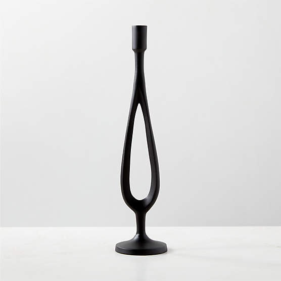 Atura Black Taper Candle Holder Small CB2