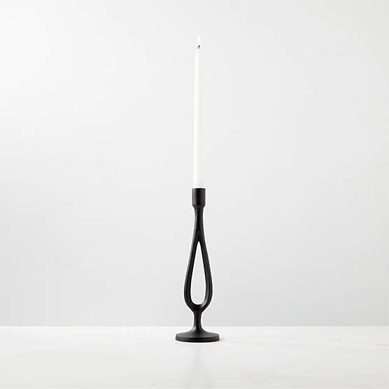 Atura Black Taper Candle Holder Small