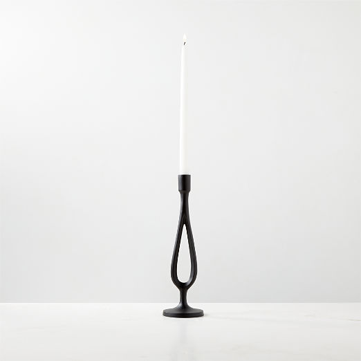 Atura Black Taper Candle Holder Small