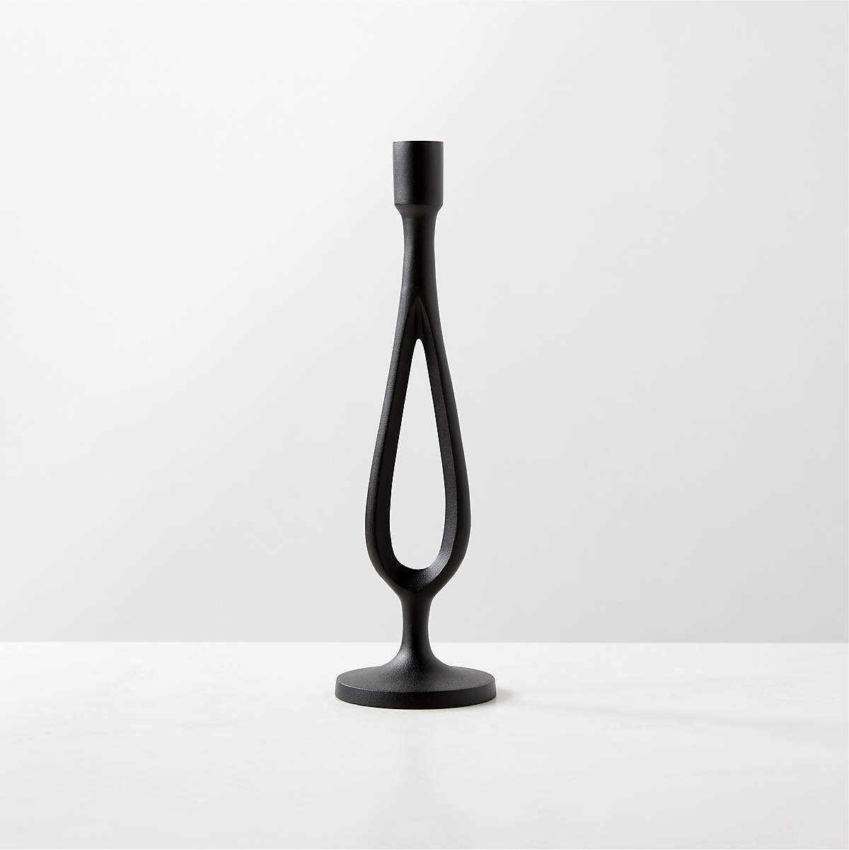 Atura Black Taper Candle Holder Small CB2