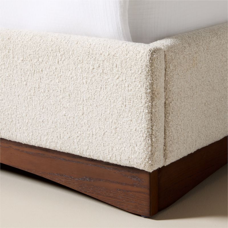 Auburn Warm White Boucle Upholstered Queen Bed - image 4 of 5