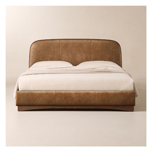 Auburn Bello Saddle Leather Upholstered King Bed