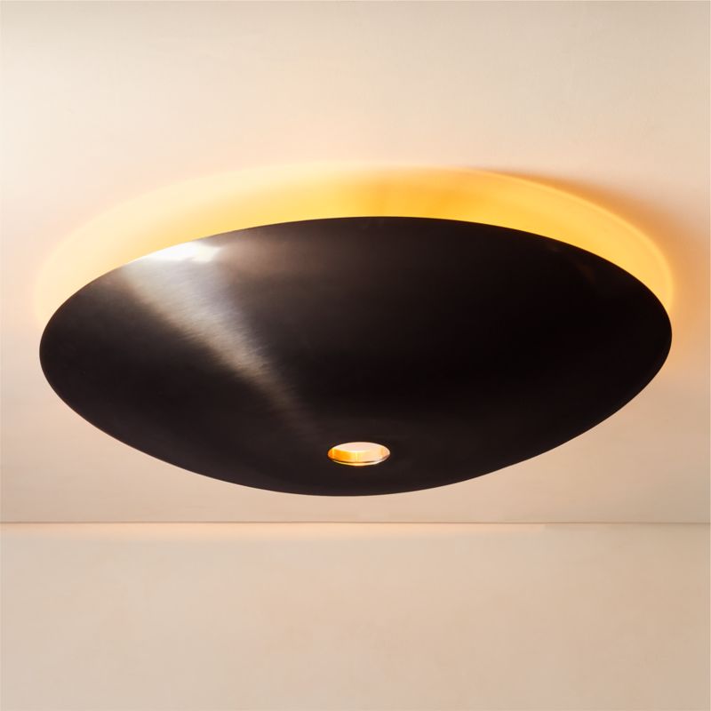 Auden Blackened Brass Flush Mount Light 30" - image 2 of 5