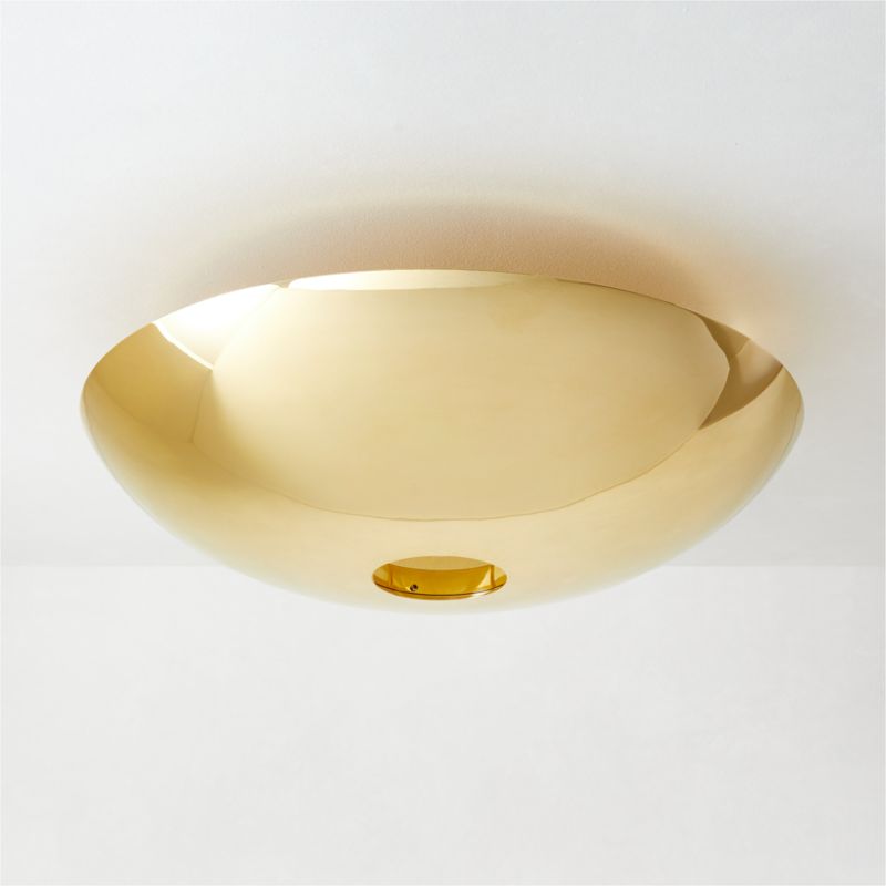 Auden Polished Brass Flush Mount Light 16.5" - image 2 of 6