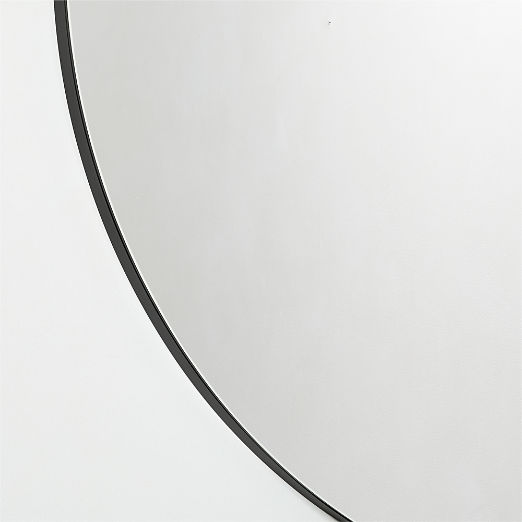 Audre Blackened Brass Round Wall Mirror 36"