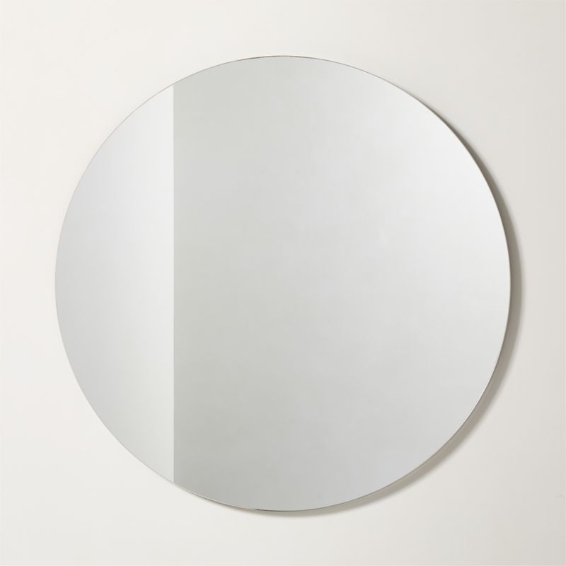 Audre Blackened Brass Round Wall Mirror 36" - image 0 of 3