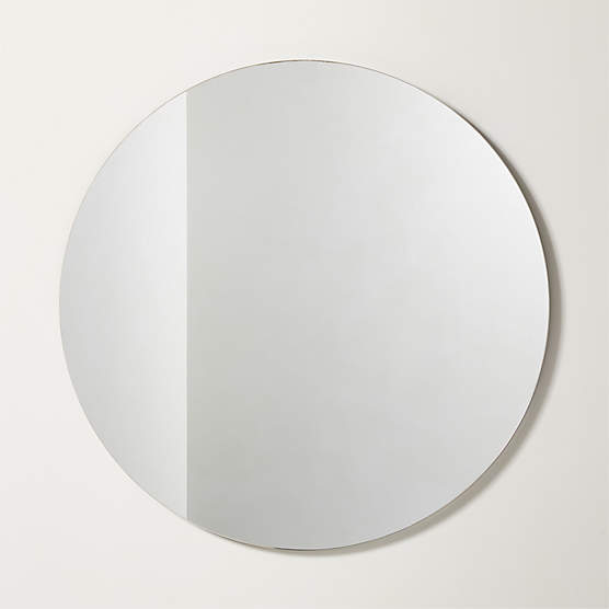 Audre Blackened Brass Round Wall Mirror 36"