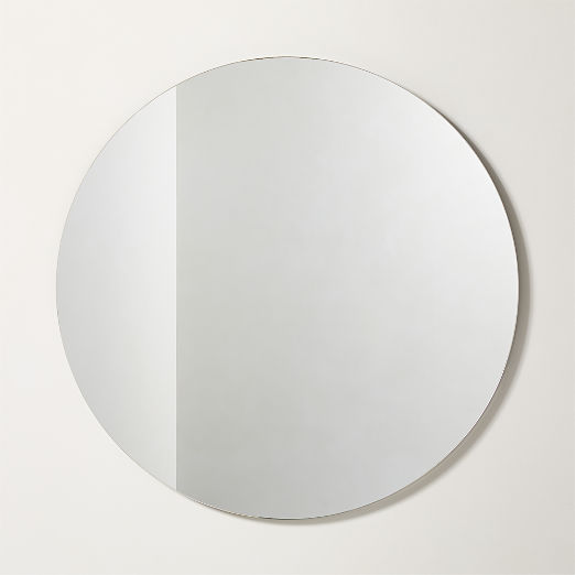 Audre Blackened Brass Round Wall Mirror 36"