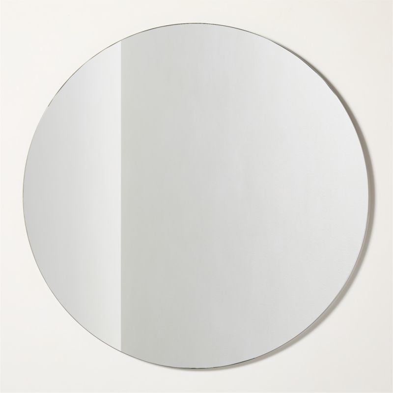 Audre Blackened Brass Round Wall Mirror 48" - image 0 of 3