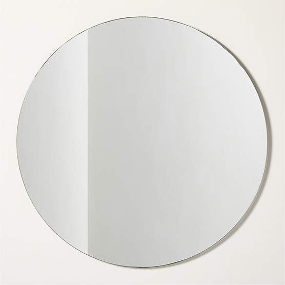 Audre Blackened Brass Round Wall Mirror 48"