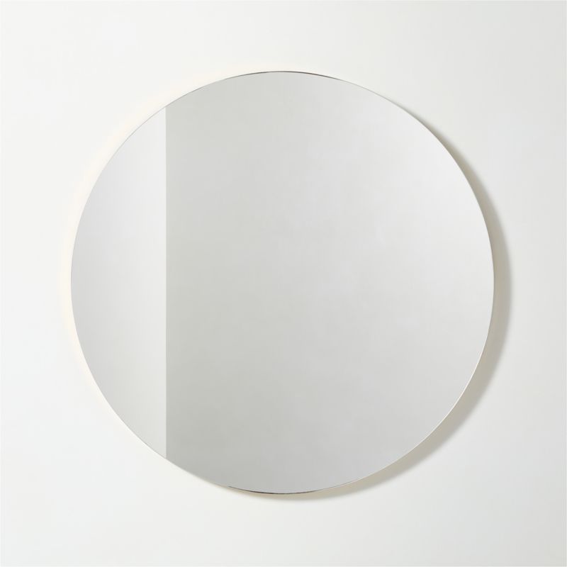 Audre Unlacquered Brass Round Wall Mirror 24" - image 0 of 3