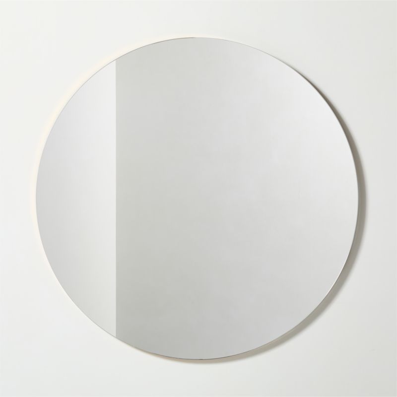 Audre Unlacquered Brass Round Wall Mirror 36" - image 0 of 5