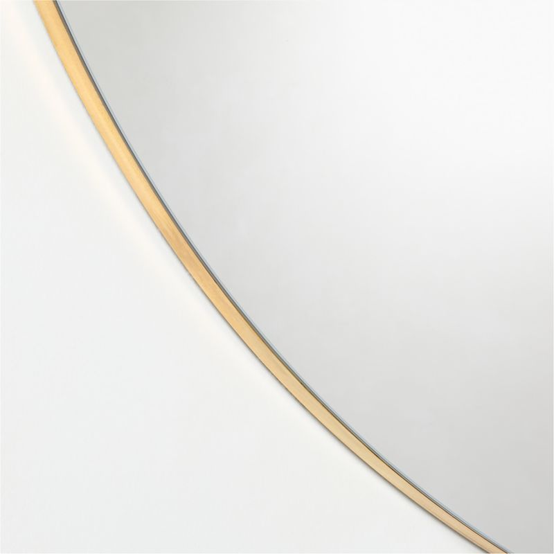 Audre Unlacquered Brass Round Wall Mirror 48" - image 2 of 3