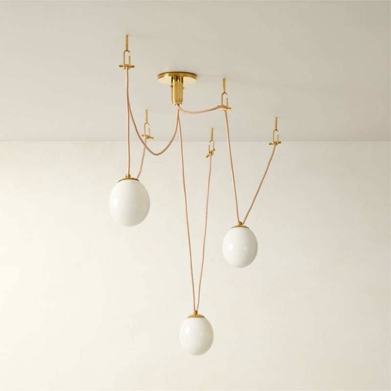 Augustine 3-Bulb Glass Chandelier by goop - image 5 of 10