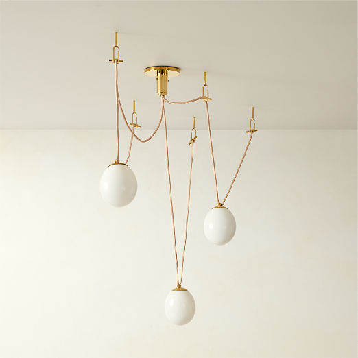 Augustine 3-Bulb Glass Chandelier by goop