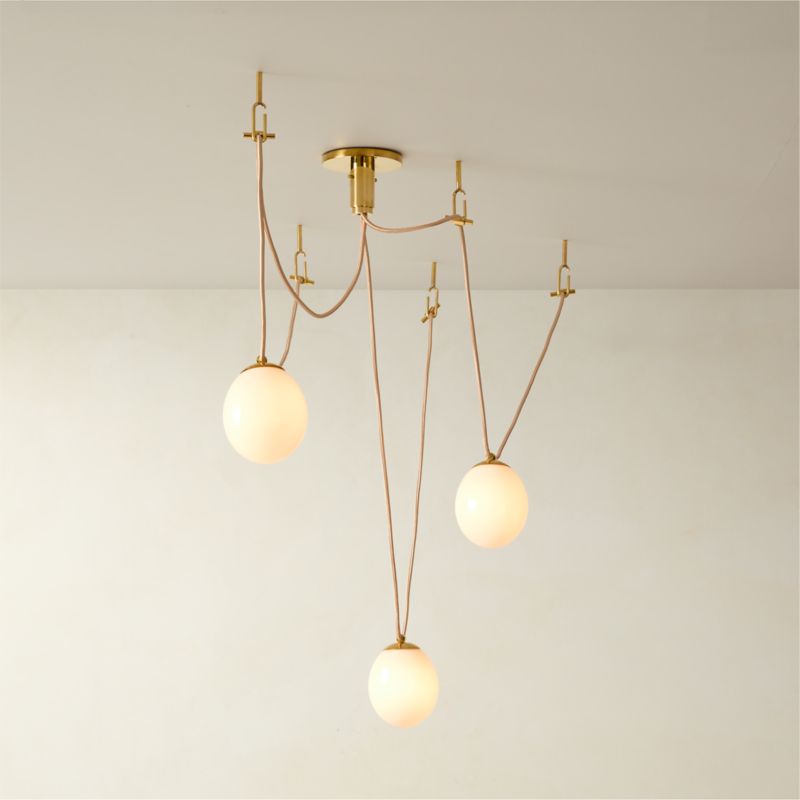 Augustine 3-Bulb Glass Chandelier by goop - image 4 of 10