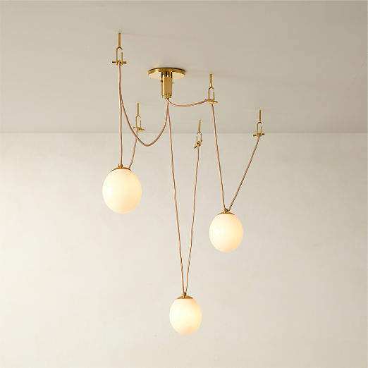 Augustine 3-Bulb Glass Chandelier by goop