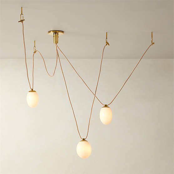 Augustine 3-Bulb Glass Chandelier by goop