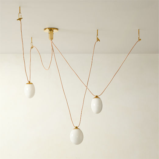 Augustine 3-Bulb Glass Chandelier by goop