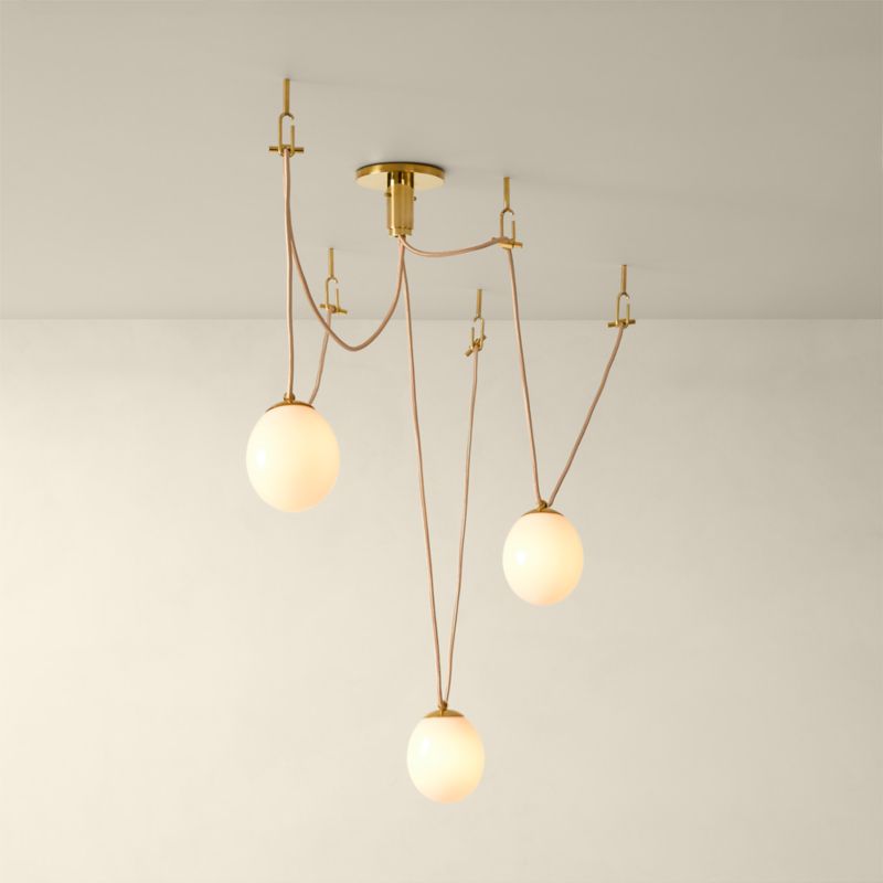 Augustine 3-Bulb Glass Chandelier by goop - image 8 of 10