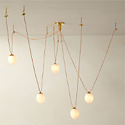 Marra Polished Brass Globe Pendant Light