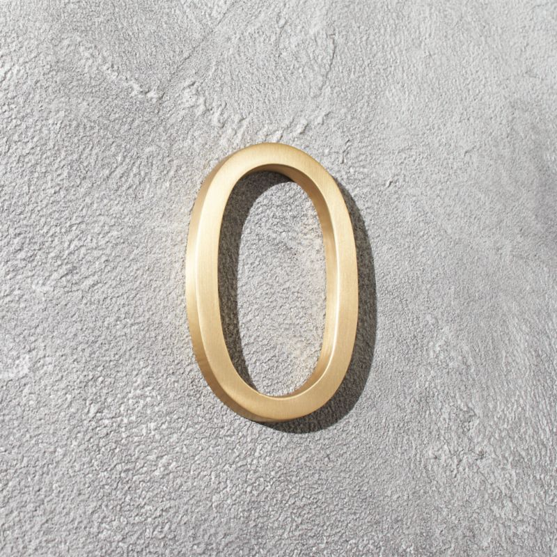 Aurele 4" Brushed Brass House Number 0 - image 0 of 3