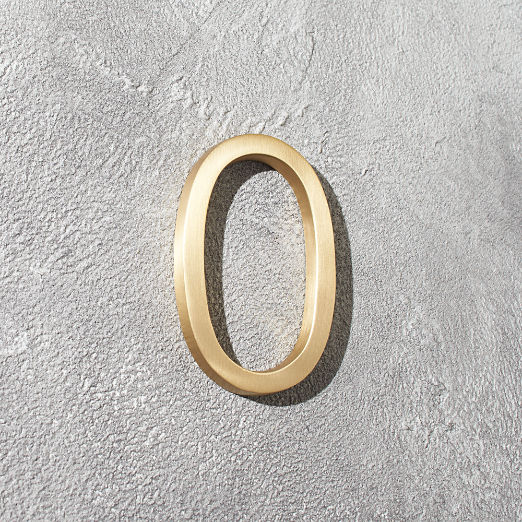 Aurele 4" Brushed Brass House Number 0