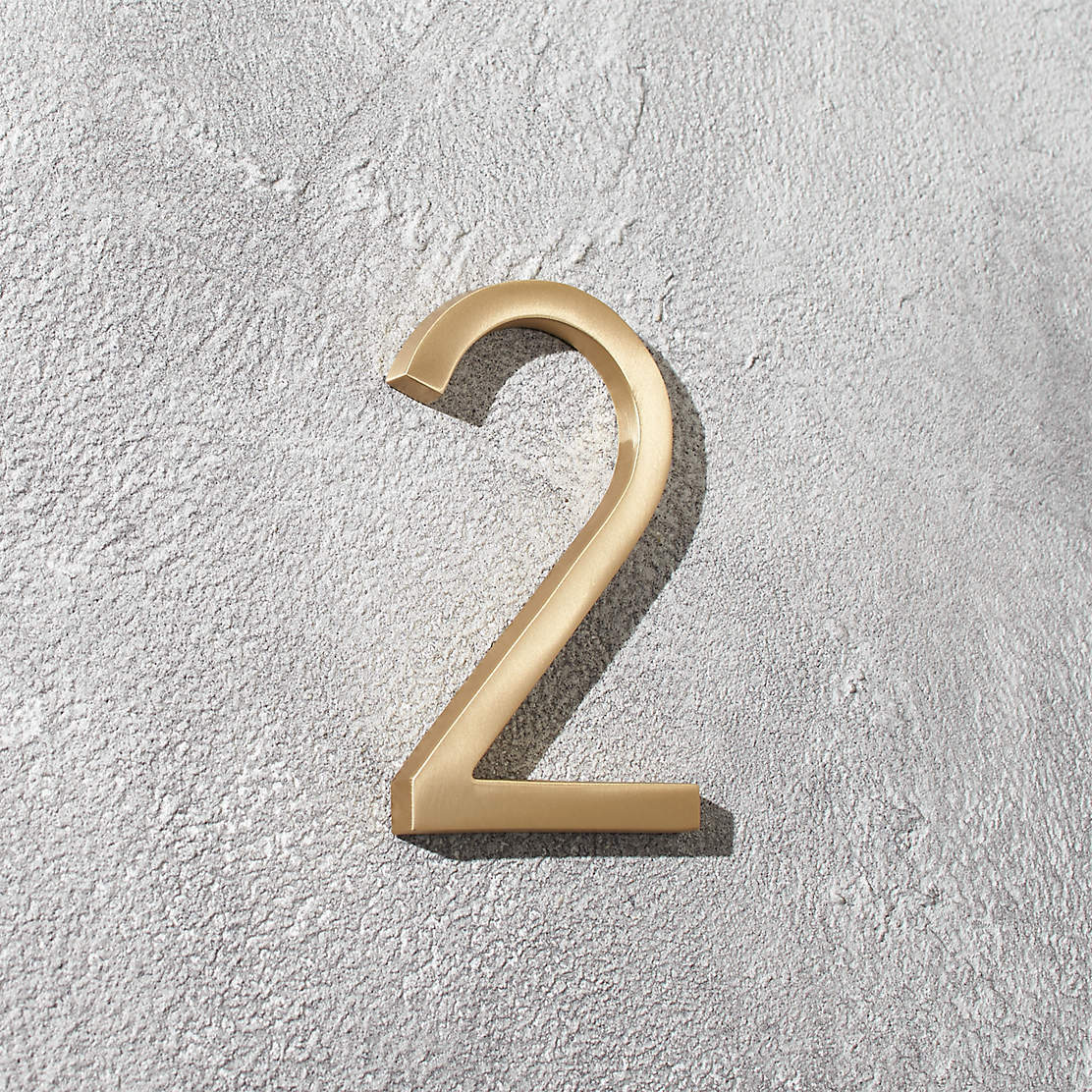 Aurele 4 Brushed Brass House Numbers CB2 Canada   Aurele 4 Brushed Brass House Number 2 