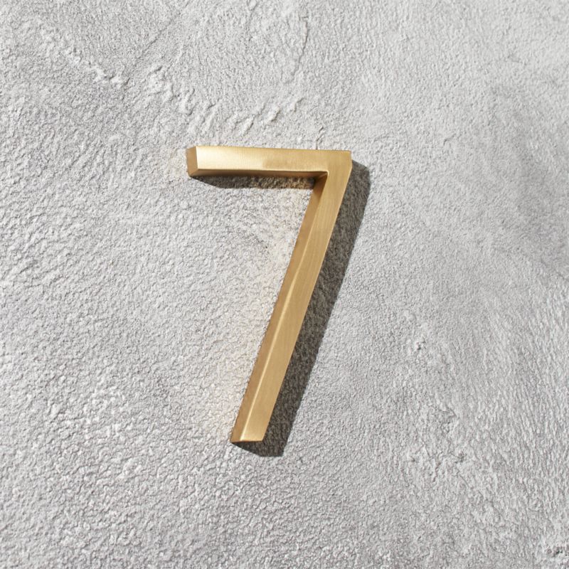 View Aurele 4" Brushed Brass House Number 7 details