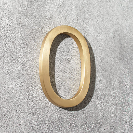 Aurele 6" Brushed Brass House Number 0