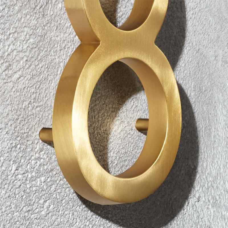 Aurele 6" Brushed Brass House Number 1 - image 2 of 4