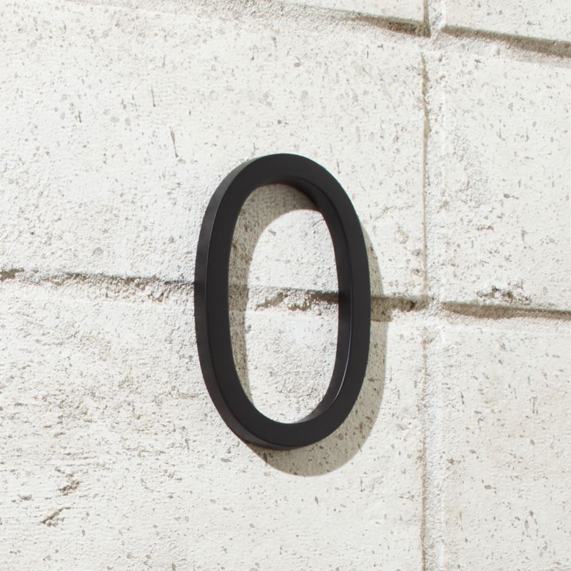 Aurele 4" Matte Black House Number 0 - image 0 of 3