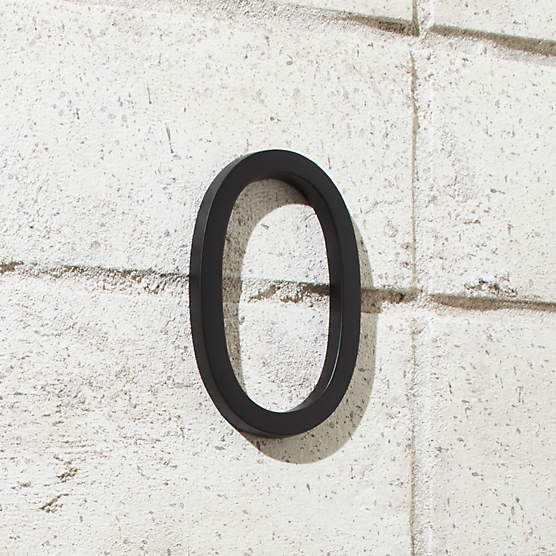 Aurele 4" Matte Black House Number 0