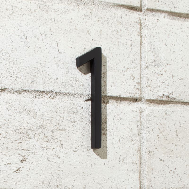 Aurele 4" Matte Black House Number 1 - image 0 of 3